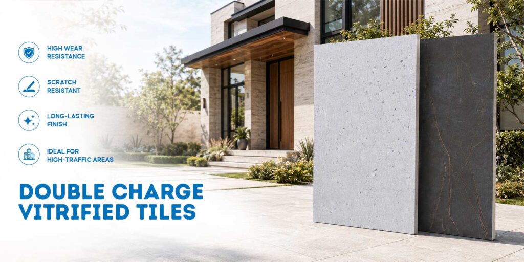 double charge vitrified tiles