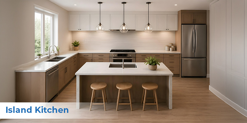 island kitchen layout
