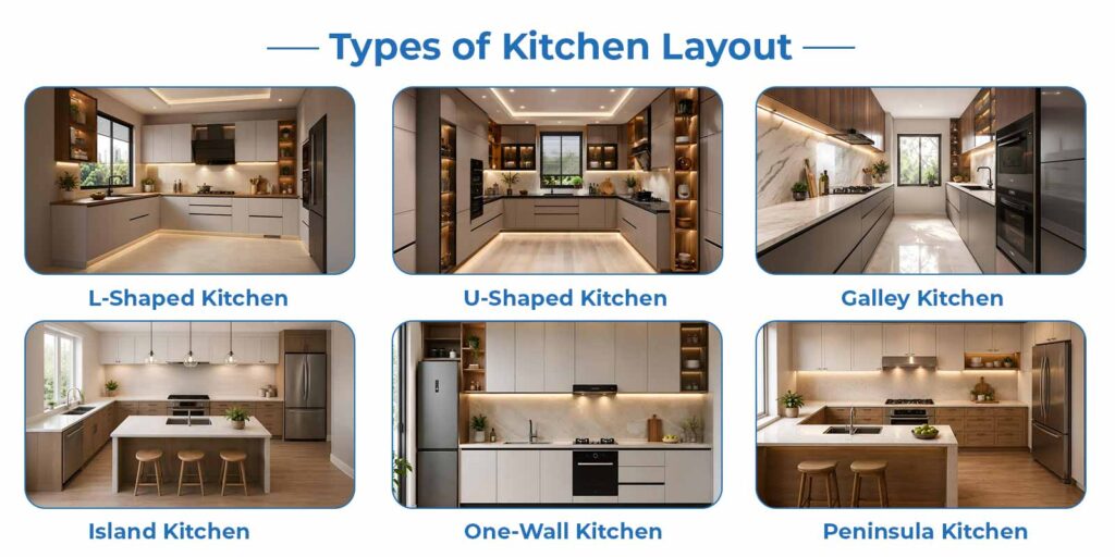 types of kitchen layout